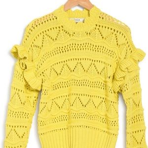 Joie Canary Yellow Knit Fall Sweater